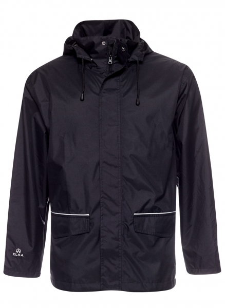 ELKA-Regen-Nässe-Wetter-Schutz-Jacke, WORKING XTREME, schwarz