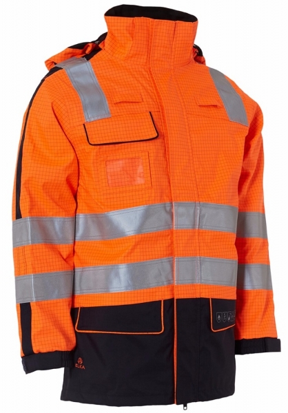 ELKA-Multinorm-Warn-Schutz-Parka mit Strlichtbogen, ANTIFLAME-ANTISTATIC, orange