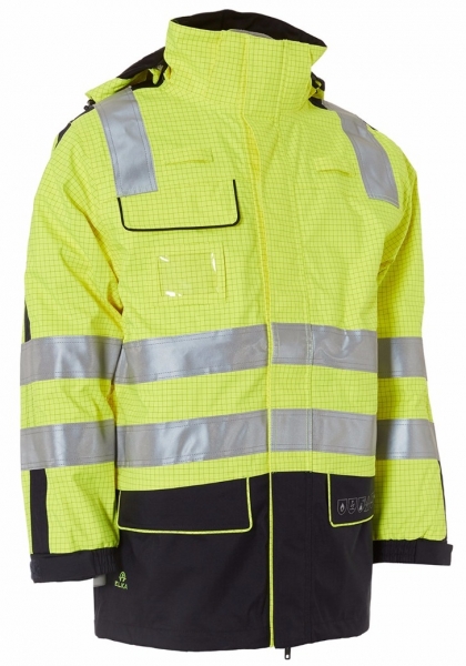 ELKA-Multinorm-Warn-Schutz-Parka mit Störlichtbogen, ANTIFLAME-ANTISTATIC, gelb