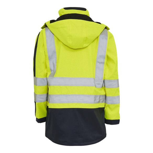 ELKA-Multinorm-Warn-Schutz-Parka mit St�rlichtbogen, ANTIFLAME-ANTISTATIC, gelb