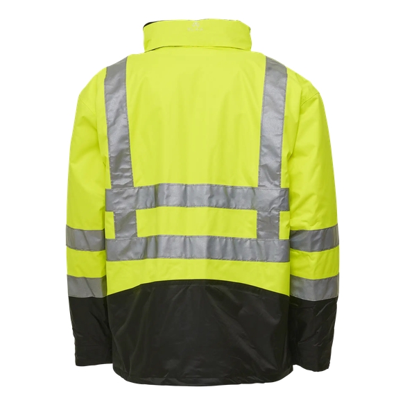 ELKA Warn-Schutz-Arbeits-Berufs-Jacke, 2-in-1, Visible Xtreme, warngelb/schwarz
