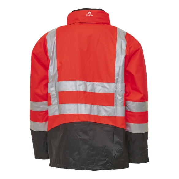 ELKA Warn-Schutz-Arbeits-Berufs-Jacke, 2-in-1, Visible Xtreme, warnrot/schwarz