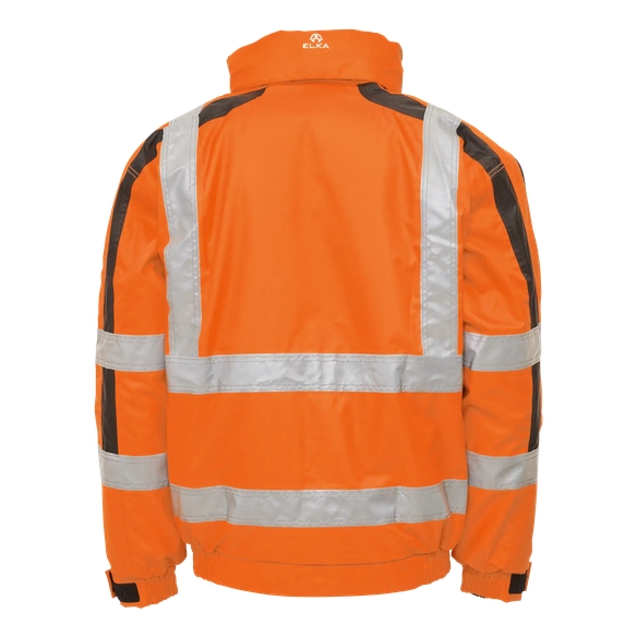 ELKA Warn-Schutz-Piloten-Arbeits-Berufs-Jacke, Visible Xtreme, warnorange/schwarz