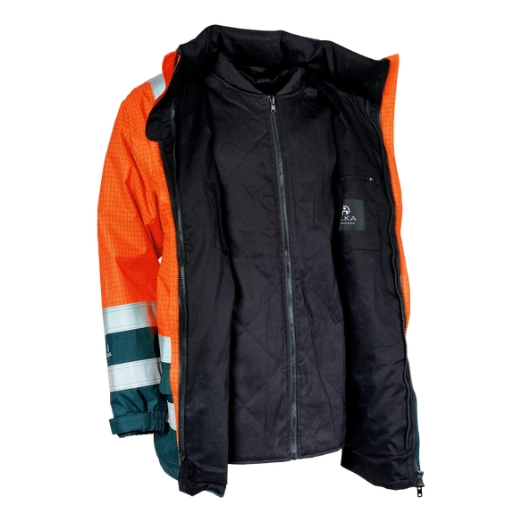 ELKA-Warn-Schutz-Jacke, SECURE TECH MULTINORM, warnorange/marine