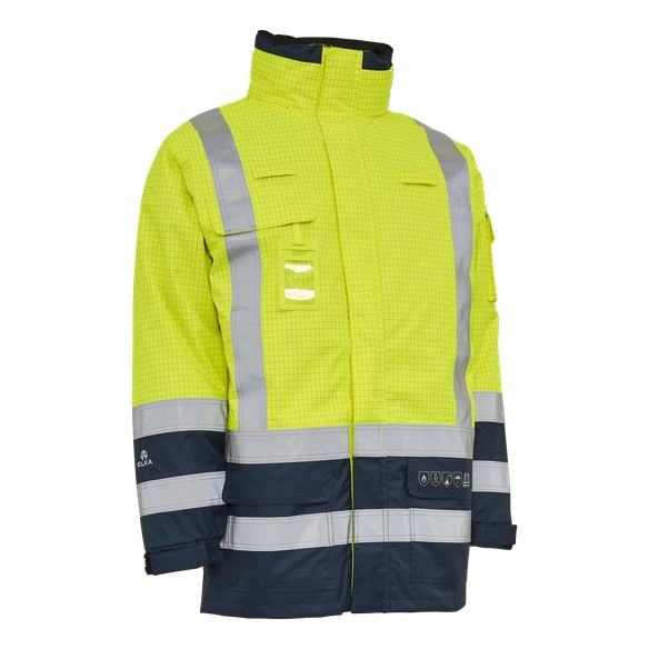 ELKA-Jacke, SECURE TECH MULTINORM, ohne Futter, warngelb/marine