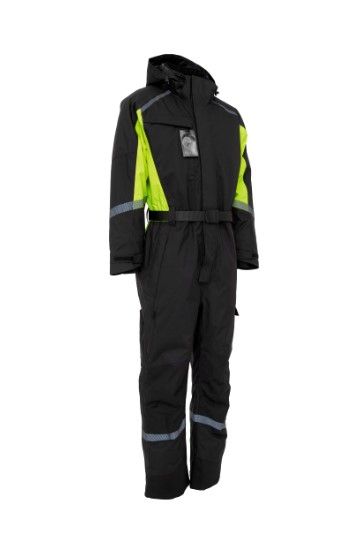 ELKA-Winter-Overall, WORKING XTREME mit recycled Futter, schwarz/warngelb