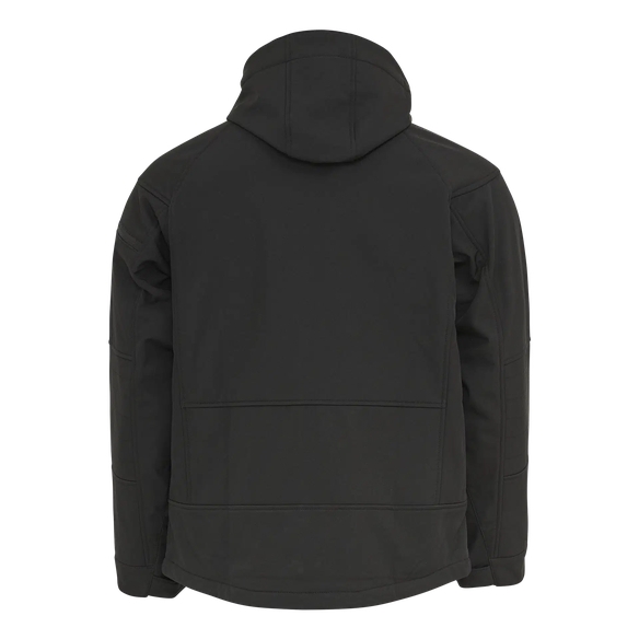 ELKA Softshell-Arbeits-Berufs-Jacke, mit Kapuze, schwarz
