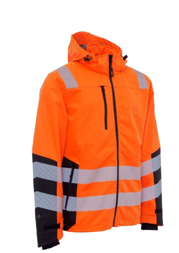 ELKA-Softshelljacke, WorkingXtreme, recycelt, warnorange/schwarz