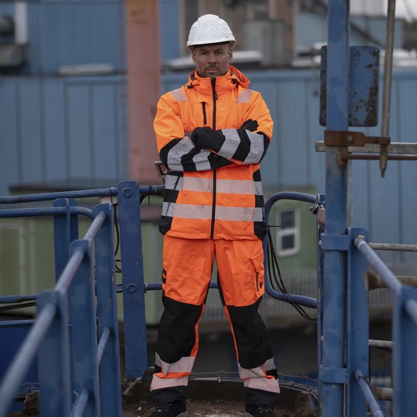 ELKA-Softshelljacke, WorkingXtreme, recycelt, warnorange/schwarz