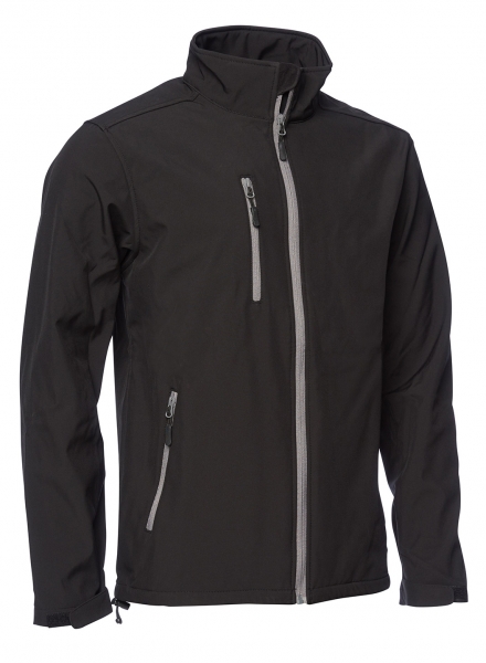 ELKA-Herren-Softshell-Arbeits-Berufs-Jacke, EDGE, schwarz
