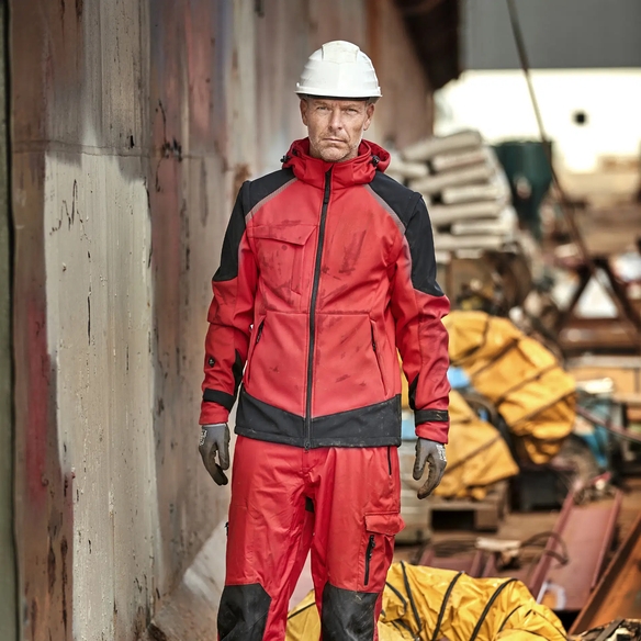ELKA-Softshelljacke, WORKING XTREME, rot/schwarz