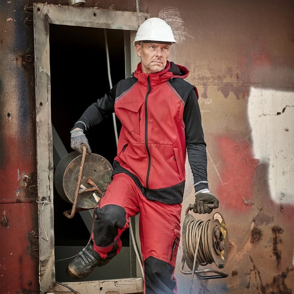 ELKA-Softshelljacke, WORKING XTREME, rot/schwarz