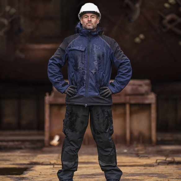 ELKA-Winter-Softshelljacke, WorkingXtreme, marine/schwarz