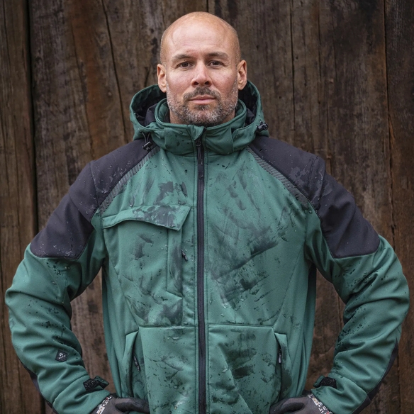ELKA-Winter-Softshelljacke, WorkingXtreme, gr�n/schwarz