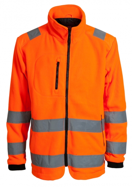 ELKA-Warn-Schutz-Fleece-Jacke, ZIP-IN, WORKING XTREME, warnorange