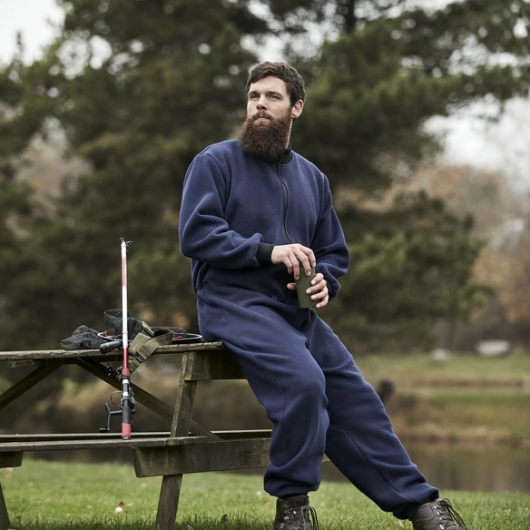ELKA-Overall, Faserpelz, FIBER, marine