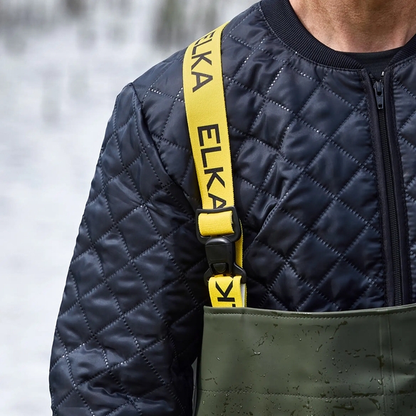 ELKA-Wathose, PVC/Polyester, mit Dunlop-Stiefel, oliv-gr�n