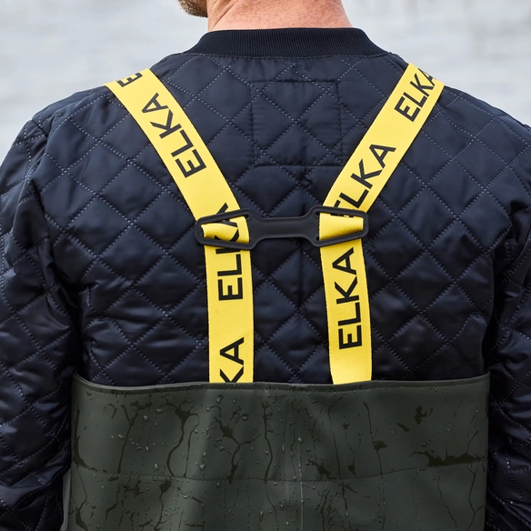 ELKA-Wathose, PVC/Polyester, mit Dunlop-Stiefel, oliv-gr�n