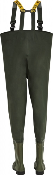 ELKA-Wathose, mit Sicherheitsstiefel, WADERS, 600g/m, oliv