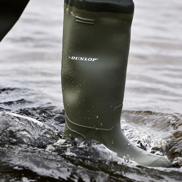 ELKA-Wathose, PVC/Polyester,  mit Dunlop-Stiefel, oliv-gr�n