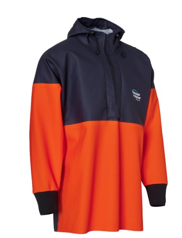 ELKA-Schlupfjacke mit Neoprenmanschette, Fishing Xtreme, warnorange/marine