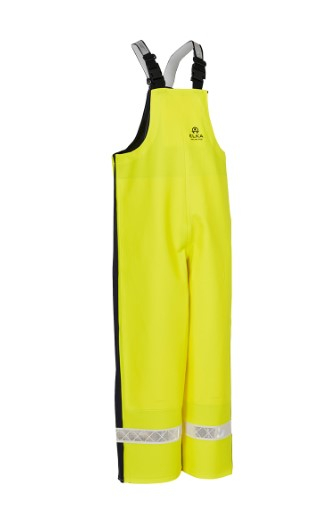 ELKA-Unlimited Latzhose, mit hoher Taille, IndustrialFishing, Farbe: warngelb/marine