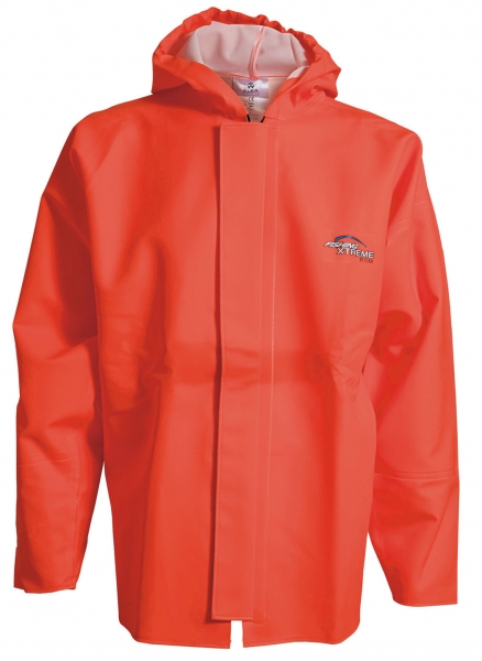 ELKA-Regen-Nässe-Wetter-Schutz-Jacke, FISHING XTREME, 600g/m², warnorange