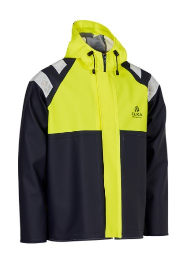 ELKA-Unlimited Jacke, mit Reißverschluss, Industrial Fishing, Farbe: warngelb/marine