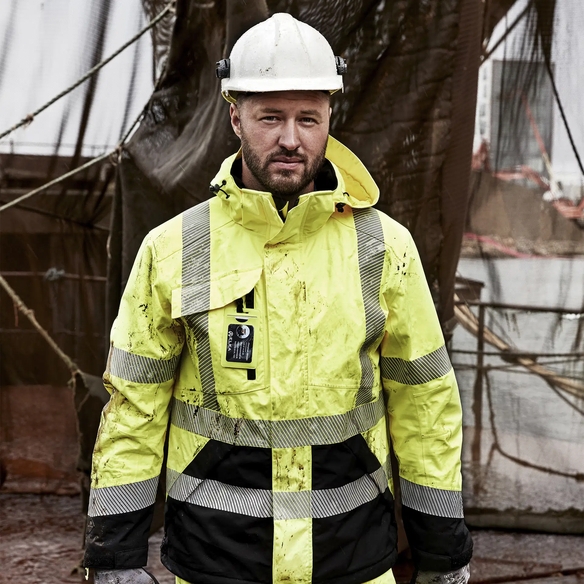 ELKA-Warnschutz-Stretchjacke, VISIBLE XTREME, warngelb/schwarz