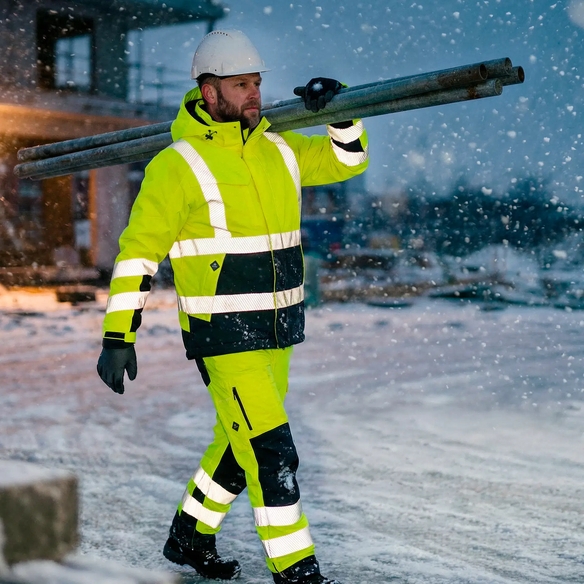 ELKA-Warnschutz-Stretch-Winterjacke, Visible Xtreme, warngelb/schwarz