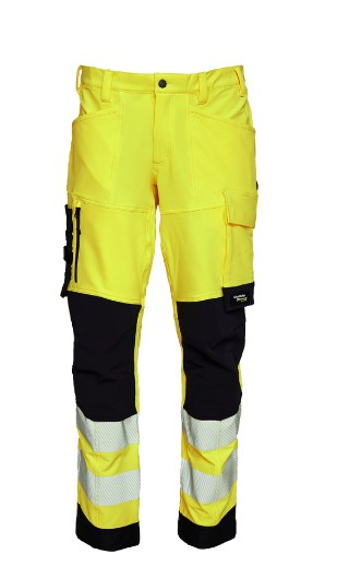 ELKA-Bundhose, Visible Xtreme, recycelt, kurzes Modell, warngelb/schwarz
