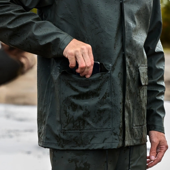 ELKA-Regen-N�sse-Wetter-Schutz-Jacke, OUTDOOR, 310g/m�, oliv