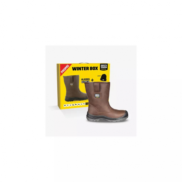 SAFETYJOGGER- S3- Winterbox PROMOALASK mit Sicherheitsstiefel ALASKA, braun, CI, SRC