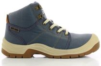 SAFETY JOGGER-S1P-Arbeits-Berufs-Sicherheits-Schuhe, Schnürschuhe, hoch, Desert-043, blau