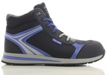 SAFETY JOGGER-S1P-Arbeits-Berufs-Sicherheits-Schuhe, Schnürschuhe, hoch, Toprunner, schwarz/blau