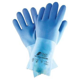 NITRAS BLUE POWER GRIP, Chemikalienschutzhandschuhe, Latex, blau
