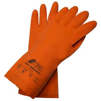 NITRAS CHEM PROTECT, Chemikalienschutzhandschuhe, Latex, orange