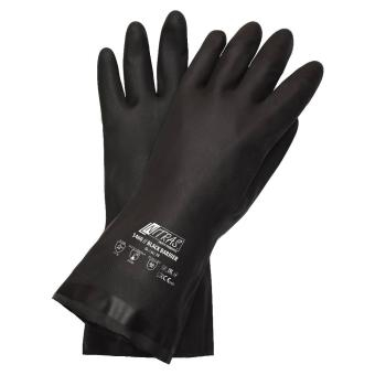 NITRAS BLACK BARRIER, Chemikalienschutzhandschuhe, Chloropren, schwarz,