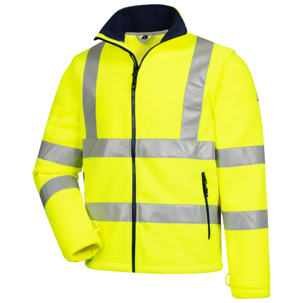 NITRAS-Warn-Fleecejacke MOTION TEX VIZ, neongelb