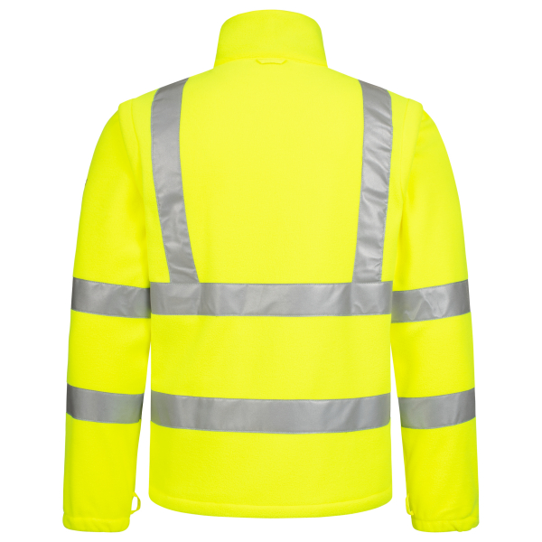 NITRAS-Warn-Fleecejacke MOTION TEX VIZ, neongelb
