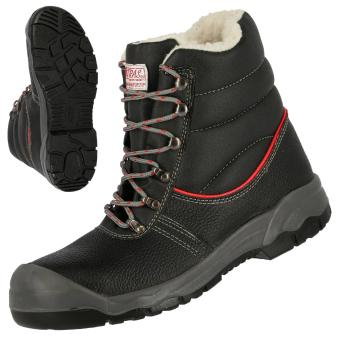 NITRAS STEP MID+ W, S3 Sicherheitswinterstiefel, strapazierfähiges Vollleder, schwarz