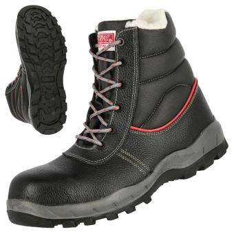 NITRAS STEP MID+ MF W, S3 CI Sicherheitswinterstiefel, hoch, strapazierfähiges Vollleder, schwarz