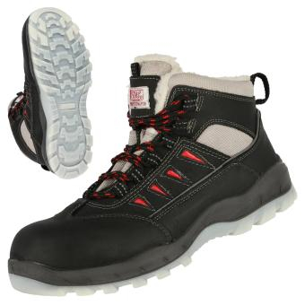 NITRAS SPORT STEP MID W, S3 CI Sicherheitswinterstiefel, halbhoch, strapazierfähiges Vollleder, schwarz
