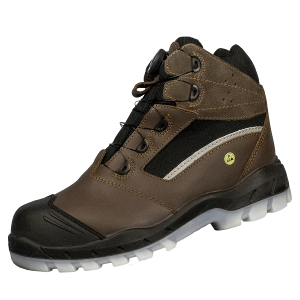 NITRAS TOUGH STEP MID FIT, S7S CI FO SR Sicherheitsstiefel, halbhoch, braun / schwarz