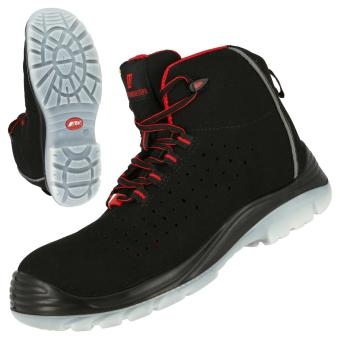 NITRAS MICRO STEP MID, S1P Sicherheitsstiefel, halbhoch, strapazierfhige Mikrofaser, schwarz