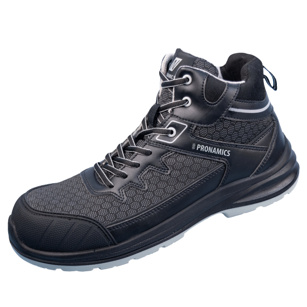 NITRAS DYNAMIC STEP MID, Sicherheitsstiefel, Schwarz / Grau