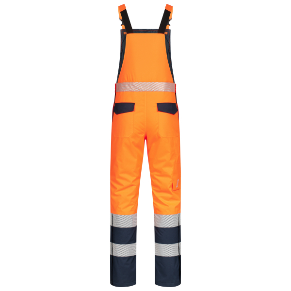 NITRAS MOTION TEX VIZ, Warn-Winterhose, neonorange / marineblau