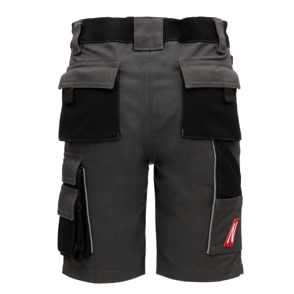 NITRAS MOTION TEX KIDS, Arbeitshose, kurz, grau / schwarz, OEKO-TEX