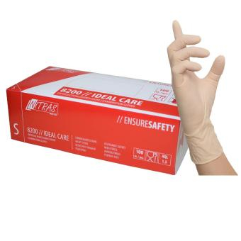 NITRAS IDEAL CARE, Latex-Einmalhandschuhe, naturfarben