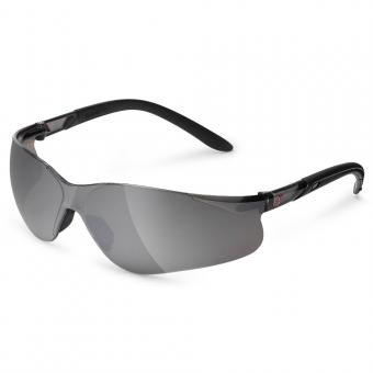 NITRAS VISION PROTECT, Schutzbrille, Tragkörper schwarz, Sichtscheiben sehr dunkel, silber verspiegelt, EN 166